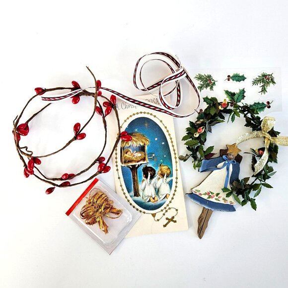 Handmade Wooden Ornament Instant Vintage Christmas Collection Bundle - Picture 5 of 14